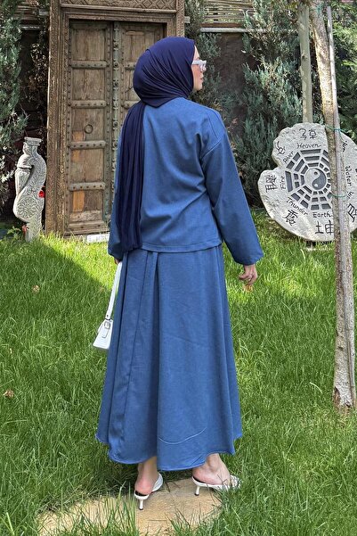 lamelif Σετ με φούστα με λεπτομέρεια δεσίματος Ινδικό