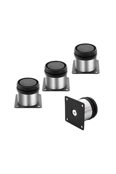 OEM Set 4 steel furniture legs, chrome plated, 50mm diameter, H50mm