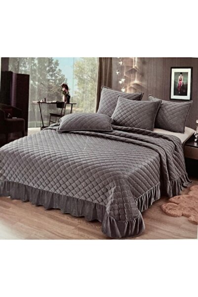 Super Elegant Pucioasa Quilted Velvet Double Bed Bedspread 3-piece -