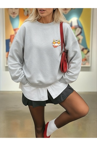 Wish BF Unisex Ανδρικό/Γυναικείο φούτερ Buffli Cat Colorful Special με τύπωμα...