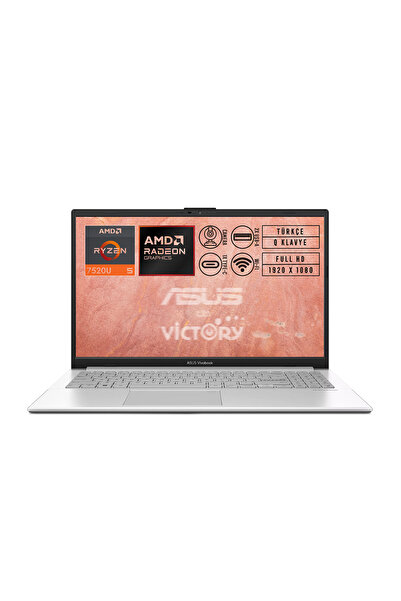 ASUS Vivobook Go 15 AMD Ryzen 5 7520U 8GB 1TB SSD 15.6" FHD Freedos Notebook E1504FA-BQ1741 001