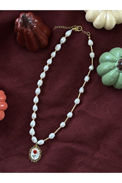 Butik İnci Rose Kolye