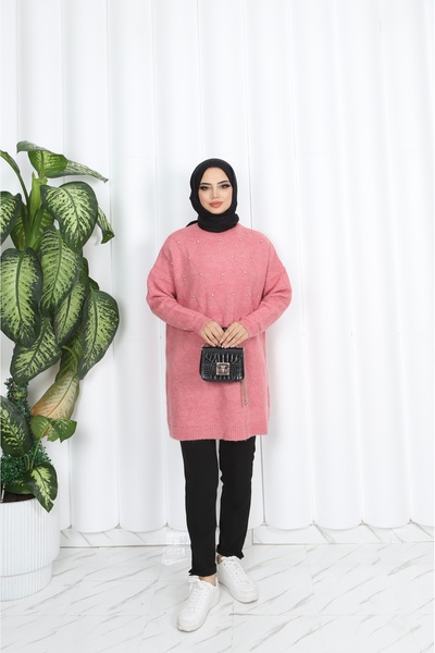 NİSUM MODA Stoned Knitwear Tunic