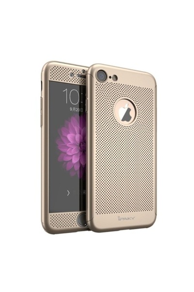 SOHO Carcasă IPAKY Full Cover 360 Air cu găuri, aurie + folie de protecție pe...