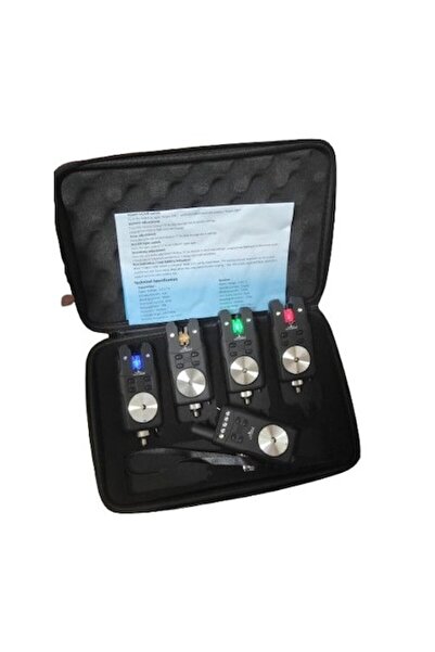 prokarpfishing Set statie cu 4 senzori polifonic cu Statie wireless si snag bar detasabil