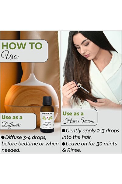 dr sous Organic Bay Leaf Oil 30ml - 100% Pure Cold Pressed Essential Oil (Made in Palestine)