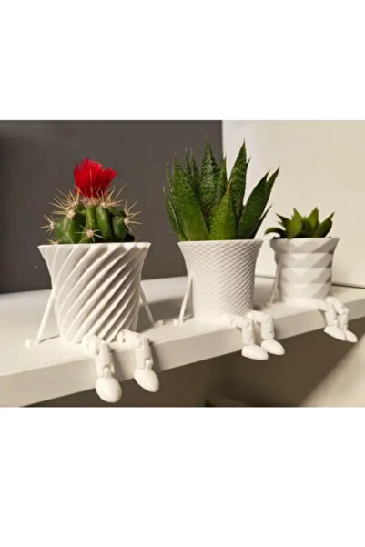 Tactyla 3'lü Oturur Şekilde Saksı