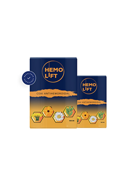 HemoLift Ceai Concentrat Hemoroizi Interni & Externi - Efect AntiHemoroidal cu 14 Plante 90 G - Ceai