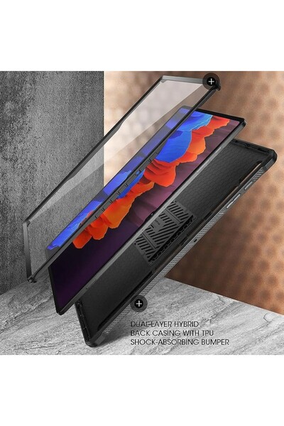 SOFAL Husă de protecție pentru Samsung Galaxy Tab S9 Ultra, B14, Neagră