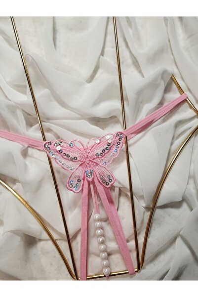 G&H UNDERWEAR Butterfly Pearl String Thong Panties