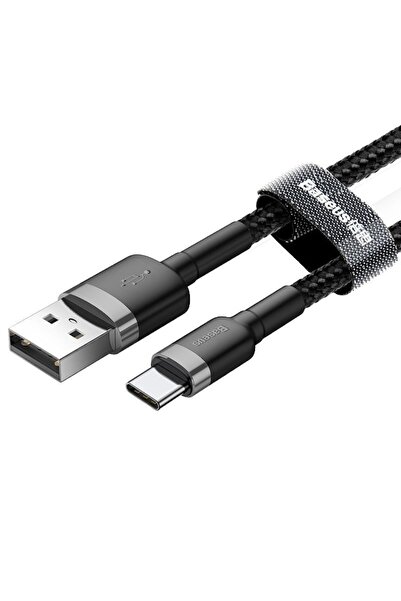 Baseus Cafule Cable, USB to USB-C, Quick Charge, 3A, 0.5m, Gray/Black