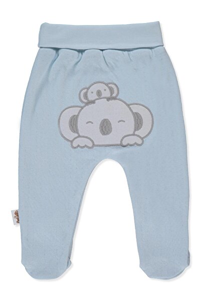 Bebetto Organic Single Jersey Double Pants (Organic Stars and Koalas) Blue
