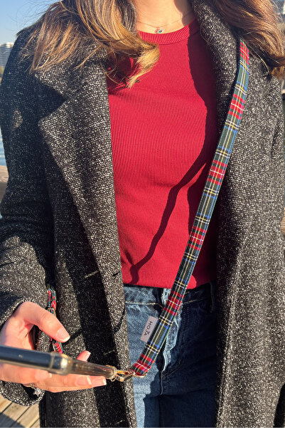 HOJA Store حافظة هاتف آيفون 17 برو ماكس خضراء منقوشة مع حزام للهاتف