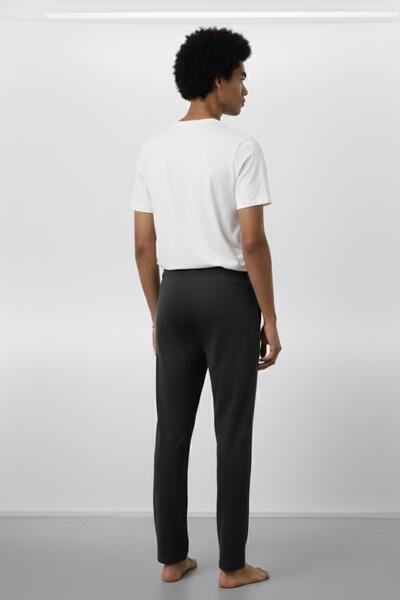 cotonhause Men's Combed Cotton Single Bottom Anthracite |   100% Cotton Relaxed Fit Home Wear Pajama Bottoms C1T0N2705