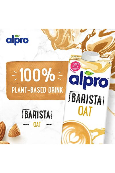 Alpro Oat Barista Drink, 100% Plant-Based, Lactose & Dairy Free - Pack of 6 x 1L