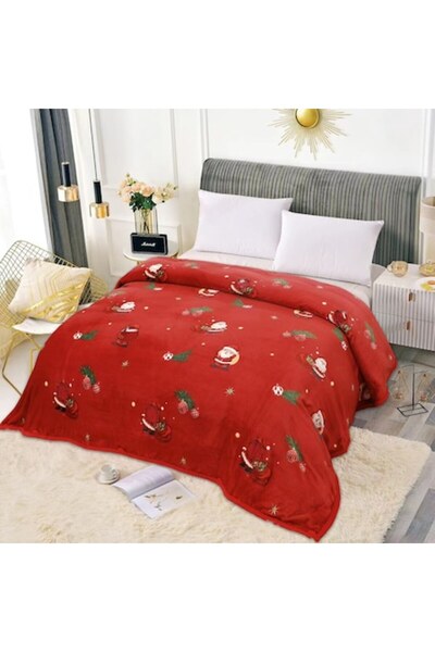 OEM Fluffy cocolino blanket, Christmas design, PCC-07, printed, 200 x 230 cm ,