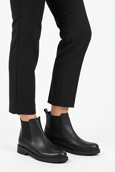 AYAKMOD حذاء تشيلسي نسائي أسود اللون من الصوف سهل الارتداء وغير قابل للانزلاق...