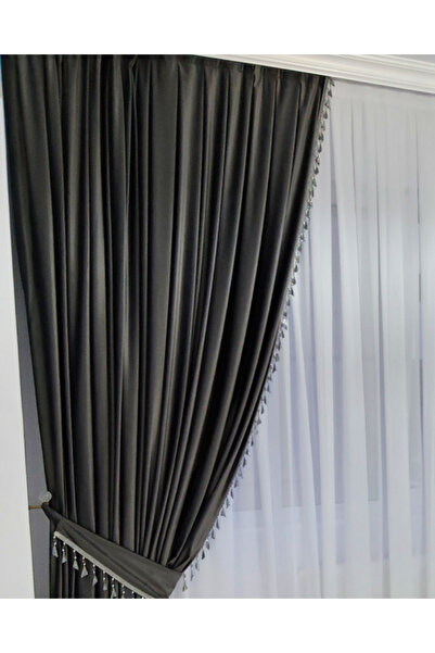 perdra Velvet curtains, 320 GSM, with modern texture with included drapery