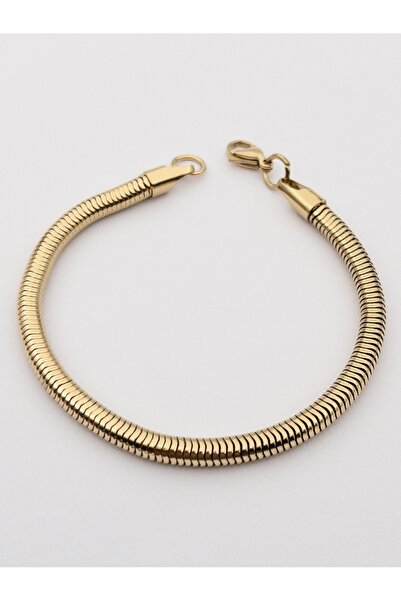 Siya Silver Non-Tarnish Steel Thick Cylinder Chain Men's Bracelet - 5 Mm/21 cm