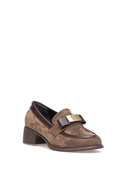 Ayakkabı Fuarı Elite PM161 K1060 Дамски класически обувки с токчета Кафяви