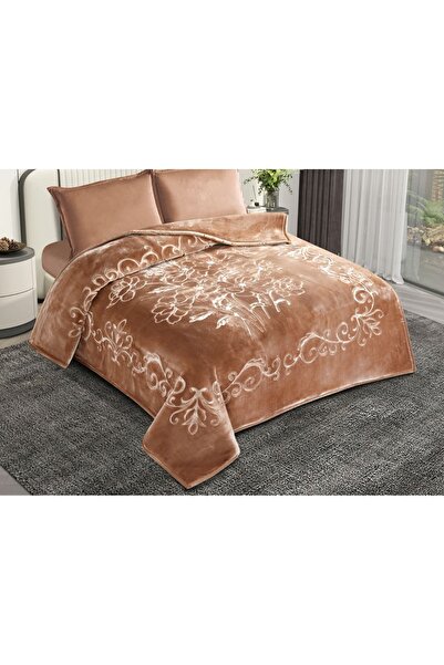 Gerenic بطانية نفرين 5كيلو طابقين وجهه محفور وجهه ساده بملمس فائق النعومه مقا...