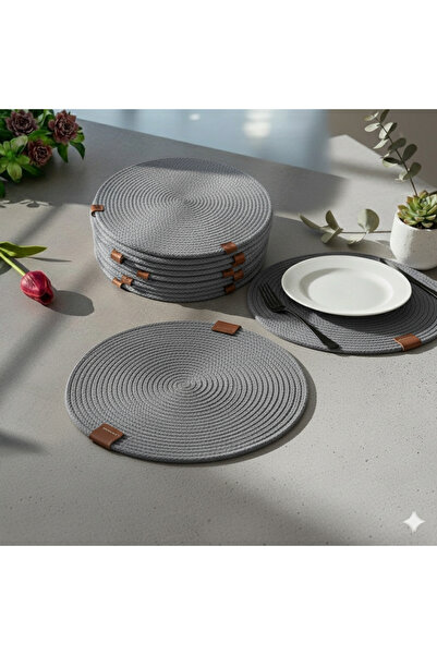 MMTHOME Amerikan Servis Runner 6 Lı Sunum Supla Çeyiz Takımı Örgü Tabak Altı ...