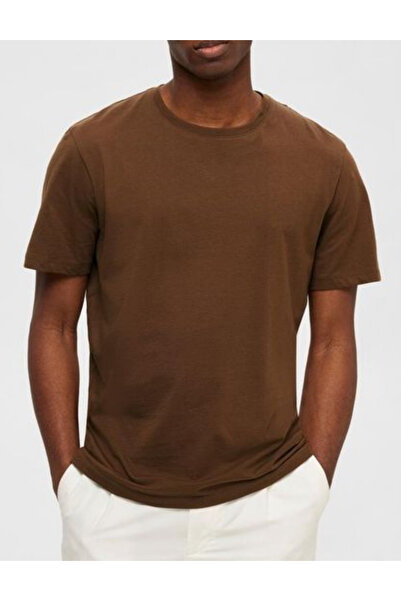 SELECTED Selected T-shirt, brown