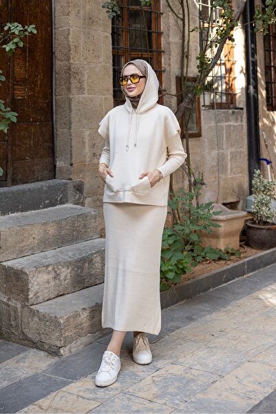 Adalenna Moda Triko İkili Croplu Elbise