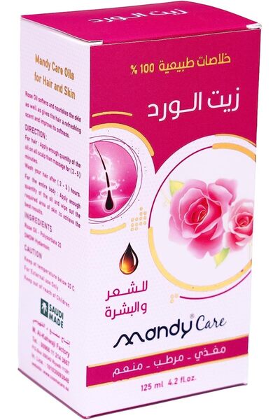 MANDY CARE زيت الورد للشعر والبشرة