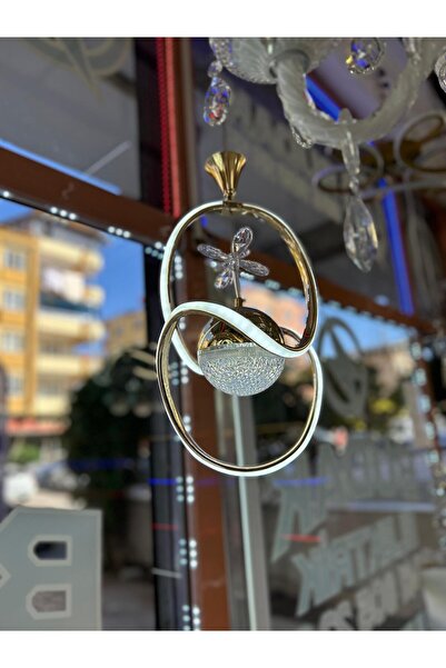 Home Roza Avize Badem Tek Toplu Gold Antre Coxuk Odası Modern LED'li Avize