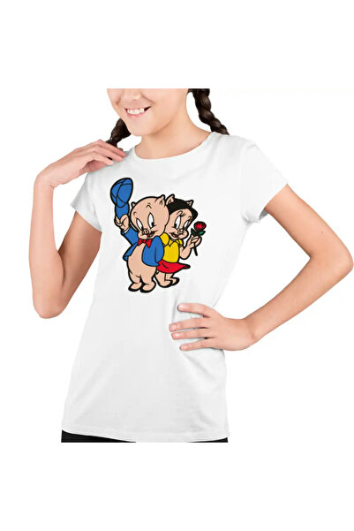 OEM Παιδικό Κοριτσίστικο T-Shirt με Πετούνια και Looney Tunes