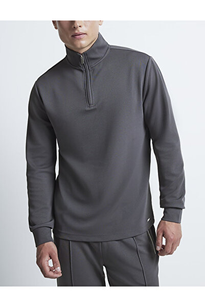 River Island River Island zip-up blouse, grey