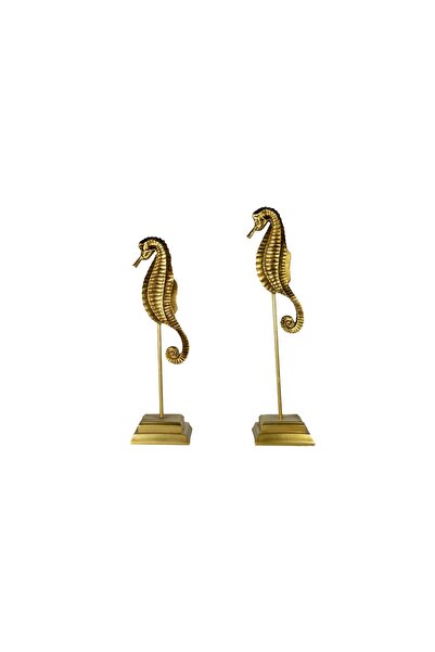 Storish Seahorse İkili Biblo Altın