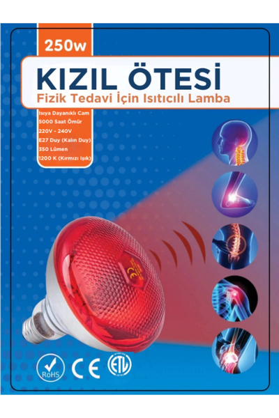 Epilons 250W Kızılötesi (infrared) Isıtıcılı Fizik Tedavi Lambası (Kırmızı Iş...
