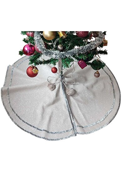 MODA NUR Christmas Tree Skirt, Pine Tree Foot Carpet Cover, White Color, 75 cm