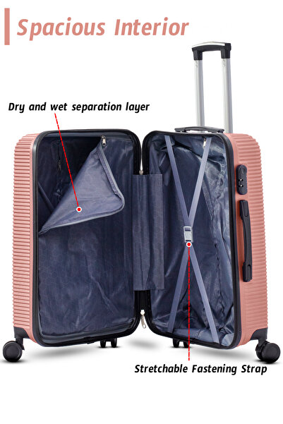 ZAAPPY Hard Shell 3PCS SET (20/24/28 Inch) ABS Lightweight Luggage, Secured Lock, Suitcase