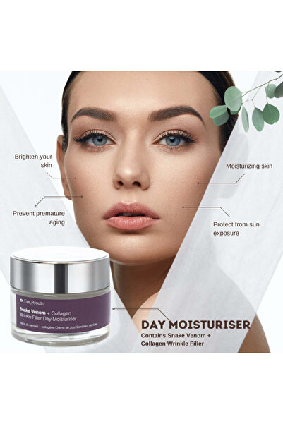 dr.Ever Youth Cremă hidratantă de zi cu venin de șarpe și colagen pentru umplerea ridurilor 50 ml