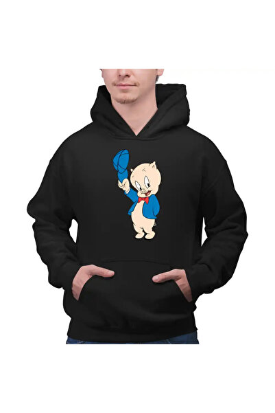 OEM Ανδρική Μπλούζα Φούτερ Porky Looney Tunes Cartoon Piglets