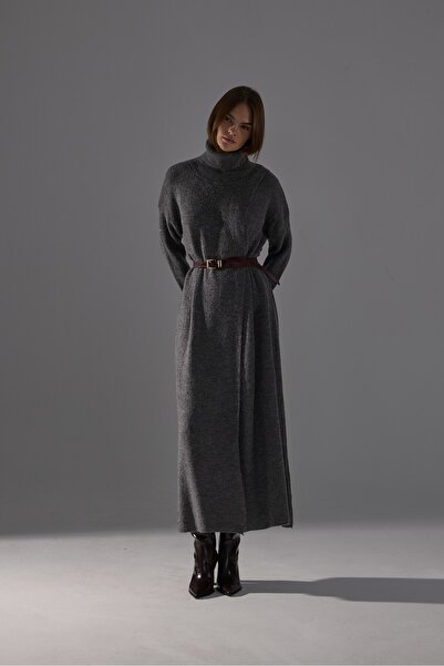 QANU Slit Knitwear Tunic Gray