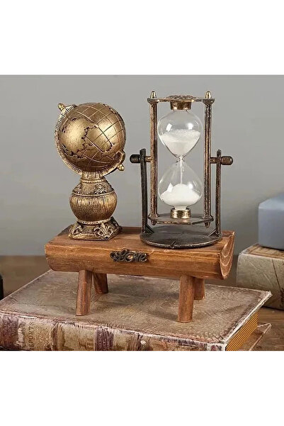 Genel Markalar Dekoratif Dünya Biblolu Kum Saati