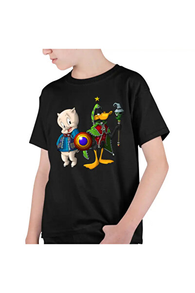 OEM Tricou Copii Baieti Porky Daffy Vrajitor Looney Tunes