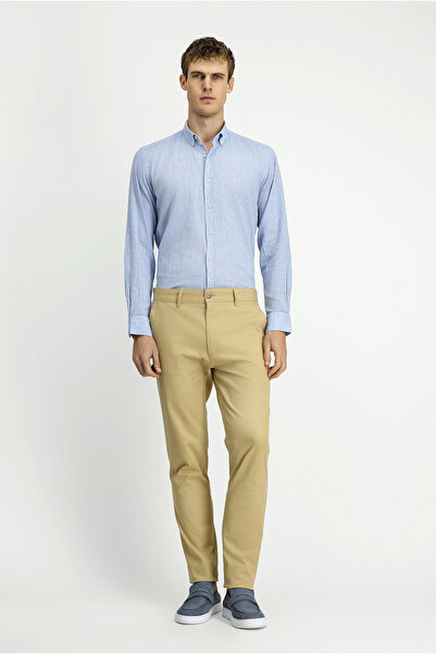 Kiğılı Regular Fit Lycra Straight Chino/Canvas Trousers
