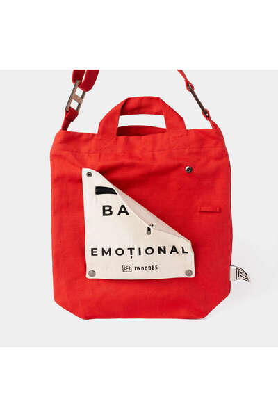 I WOOD BE Cotton Bag - Emotional Baggage Red