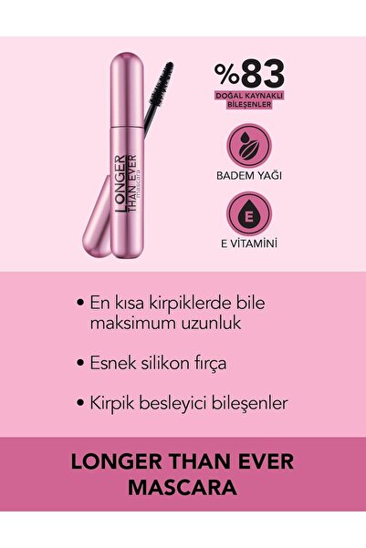 Flormo Flormar Longer Than Ever Mascara, Matte, Black