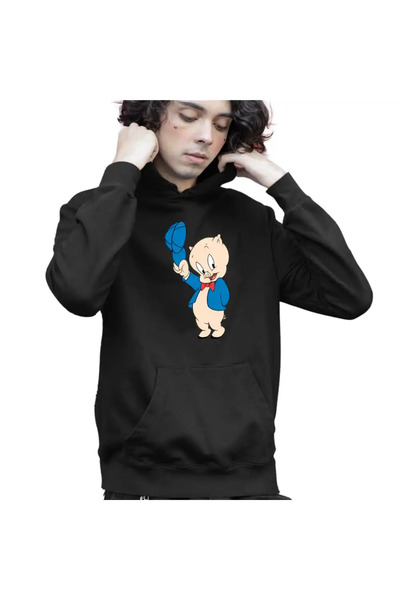 OEM Παιδική Μπλούζα Φούτερ για Αγόρια Porky Looney Tunes Cartoon Piglets