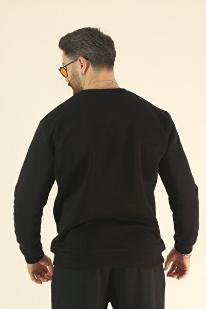 INFLUYENTE Ανδρικό φούτερ με φλις εσωτερικά - Κανονικό λαιμόκοψη