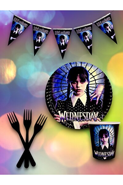 partylady مجموعة أدوات تقديم الطعام ذات الطابع الخاص لليوم الأربعاء تتسع لـ 1...