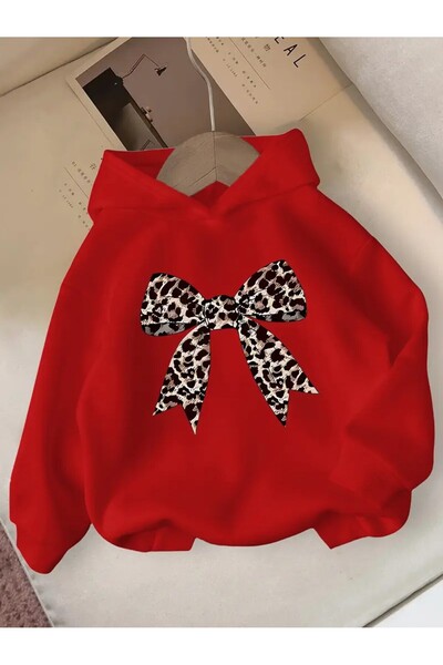 H&GHAMLEGİYİM Zimska Sa kapuljačom majica, dečija Leopard dezen traka