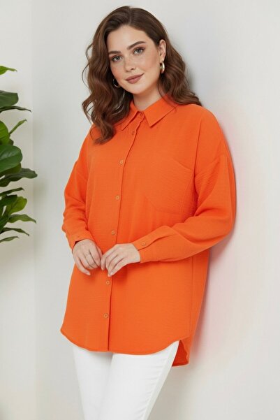 HİRAMİR Kadın Oversize Yeni Sezon Pera Keten Gömlek