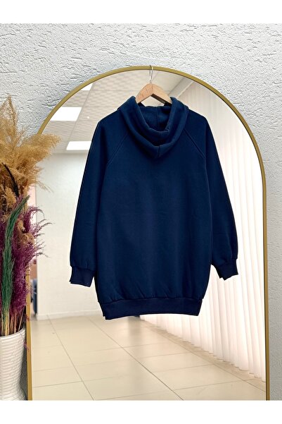 BENAHOLL Bemedra Φούτερ με κουκούλα με λεπτομέρεια ραφής στους ώμους και κουμπώματα ZN6685 Navy Blue